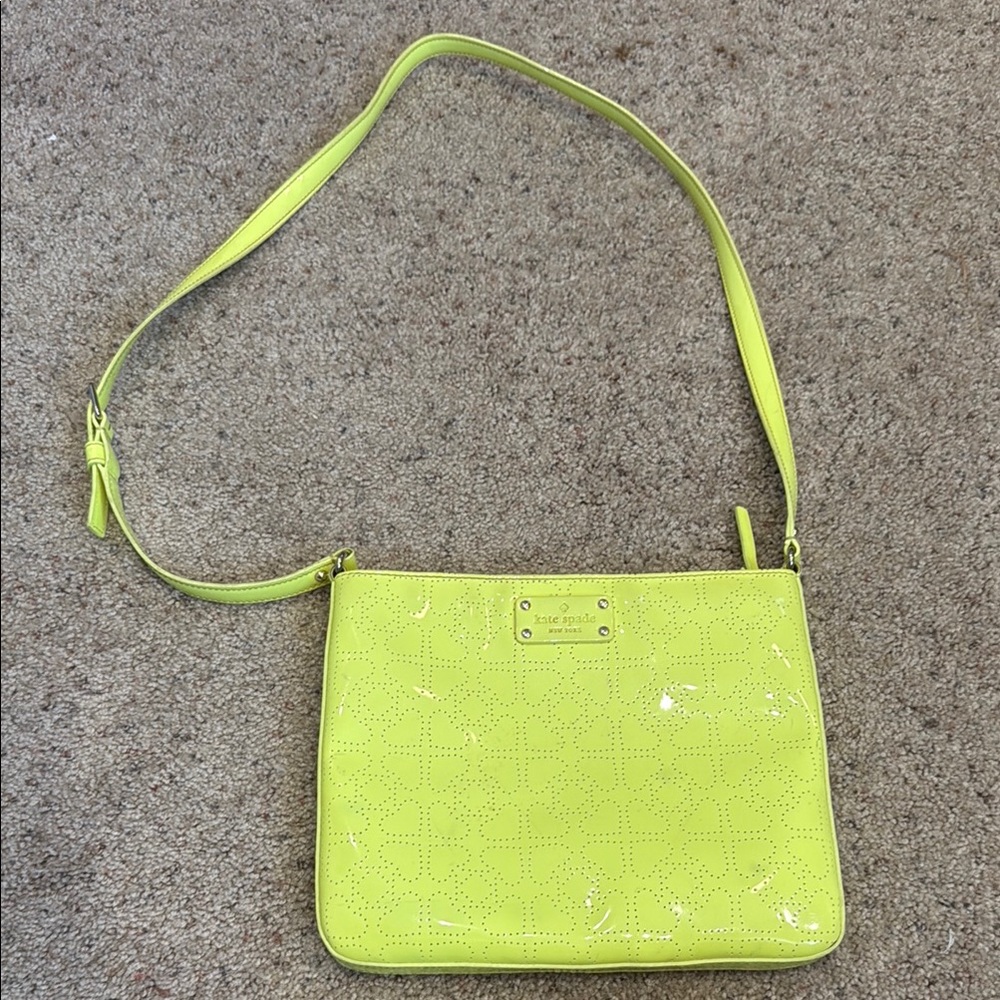 Kate Spade Green Crossbody Bag with Textured Finish